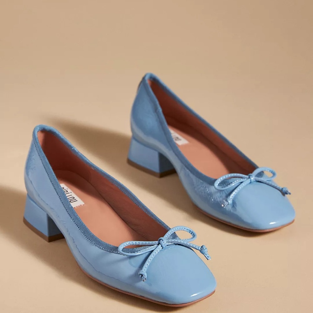 NWT Bibi Lou Heeled Ballet Pumps